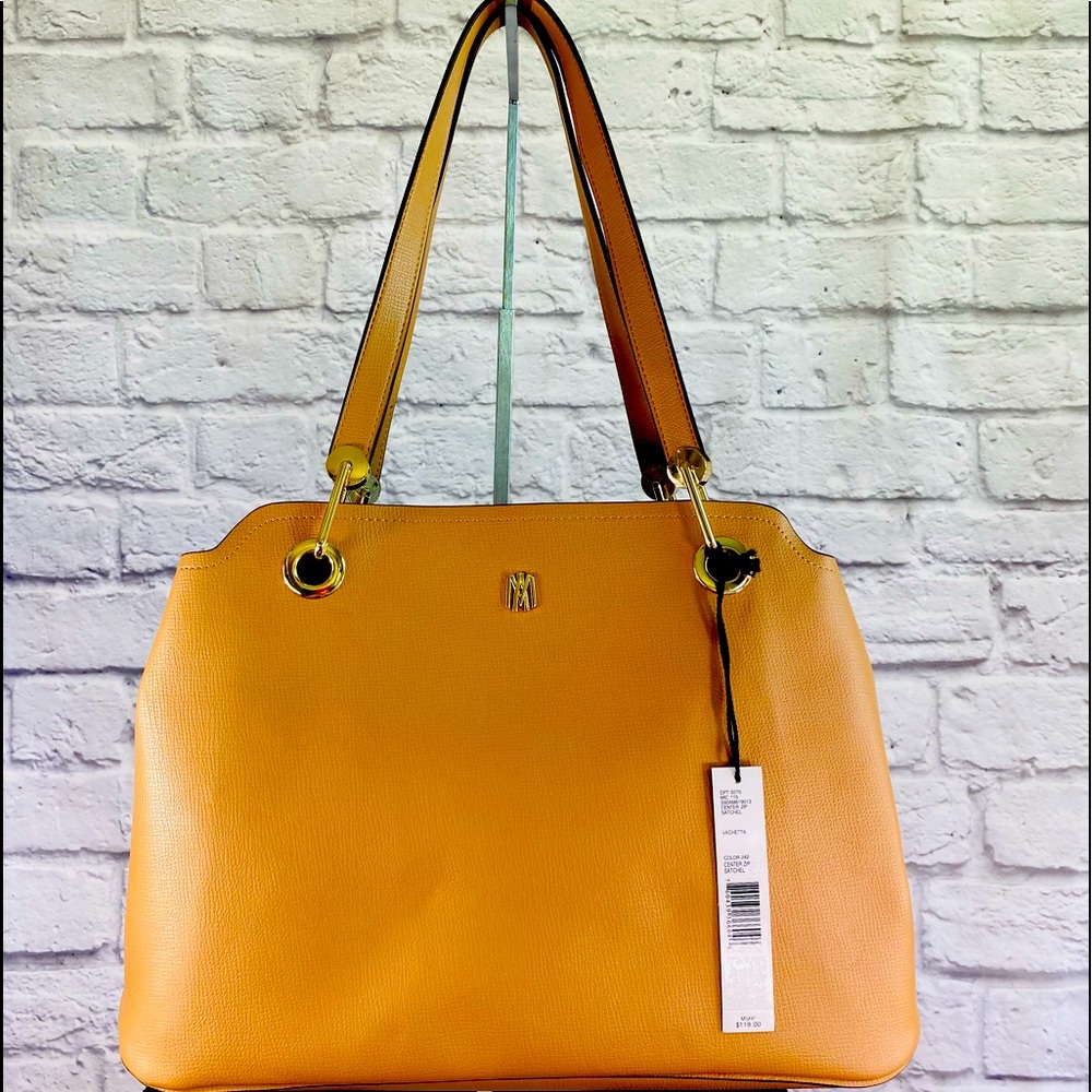 Antonio Melani purse tote handbag tan leather